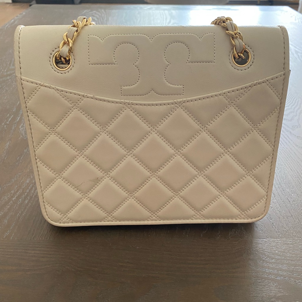 Tory Burch White Soft Leather Bag